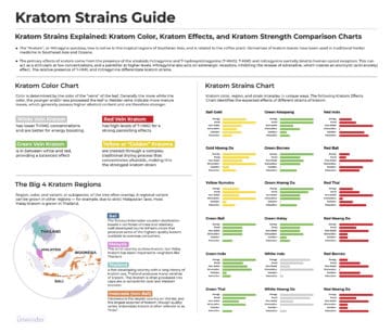 Detailed Kratom Strains Chart: Region, Color & Effects