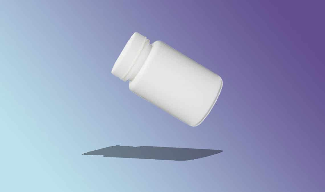 Floating pill bottle