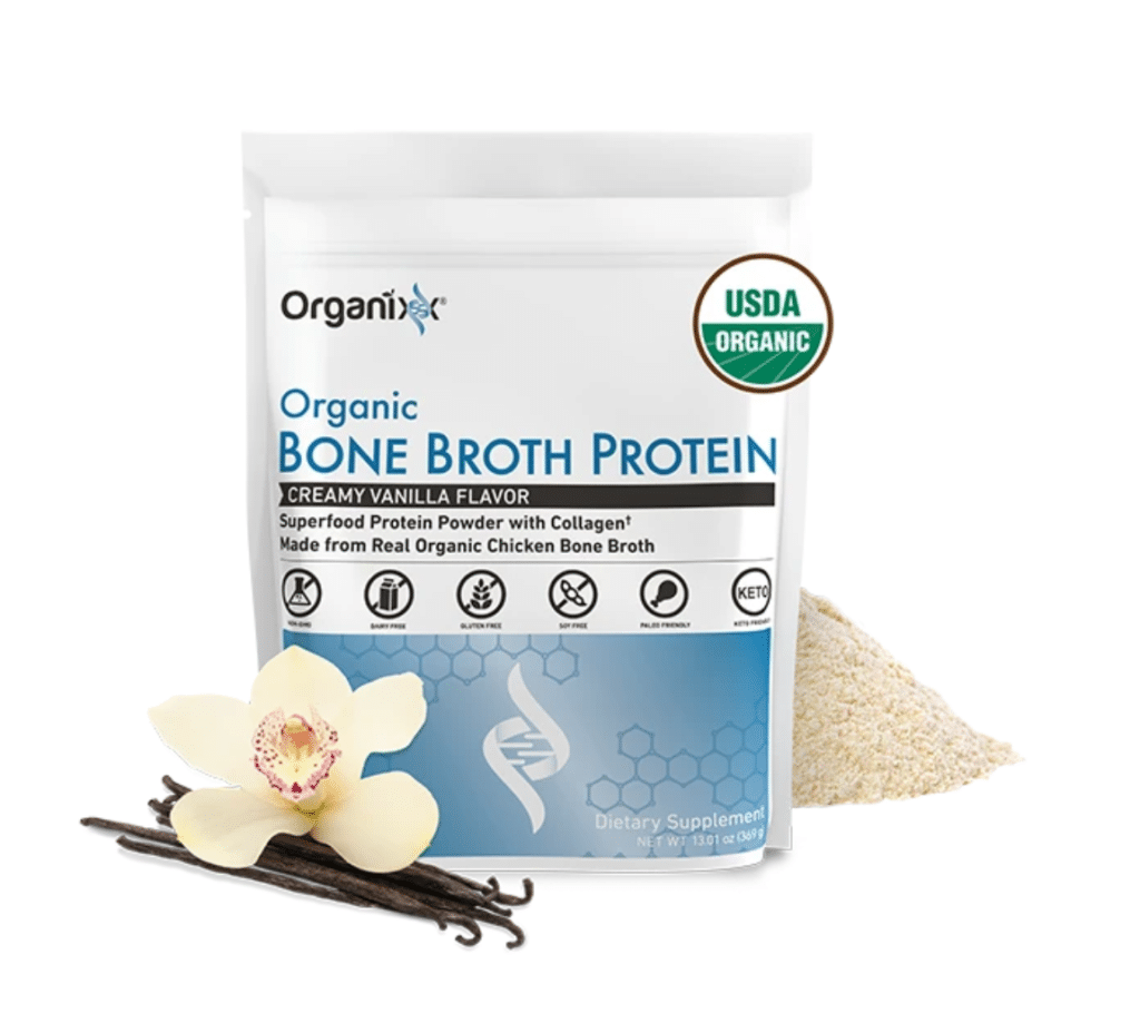 Organixx Creamy Vanilla Bone Broth Protein Powder