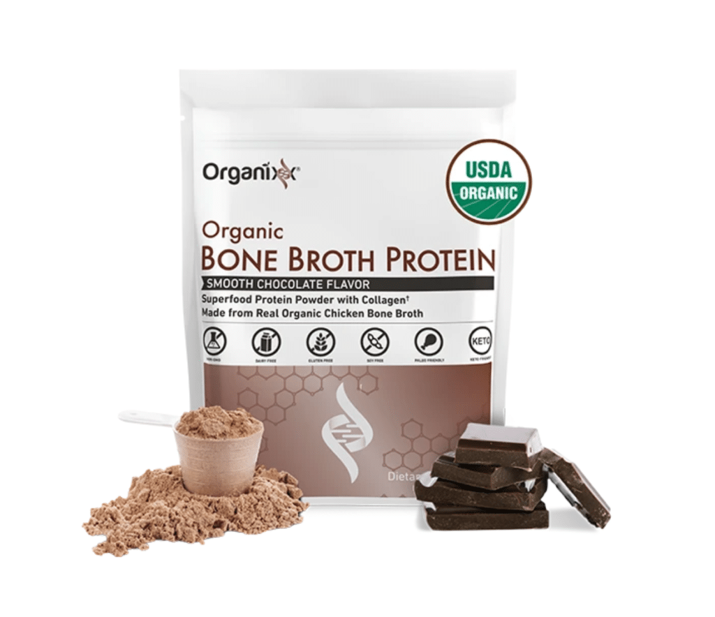 Organixx Smooth Chocolate Bone Broth Protein Powder