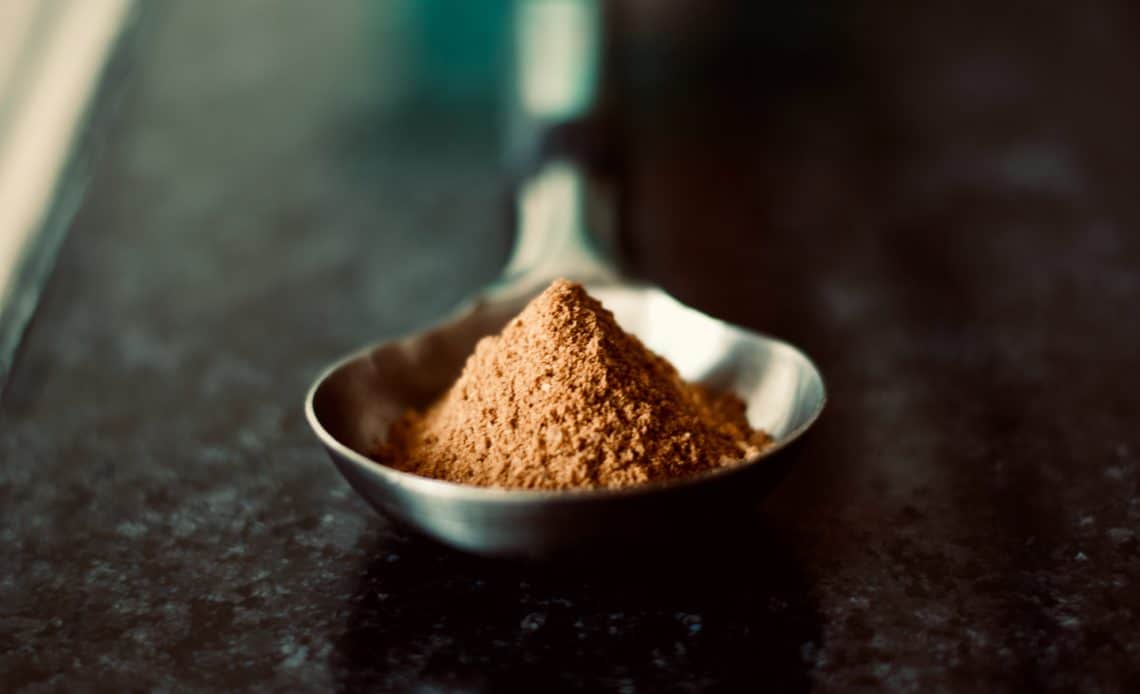 Spoonful of protein powder