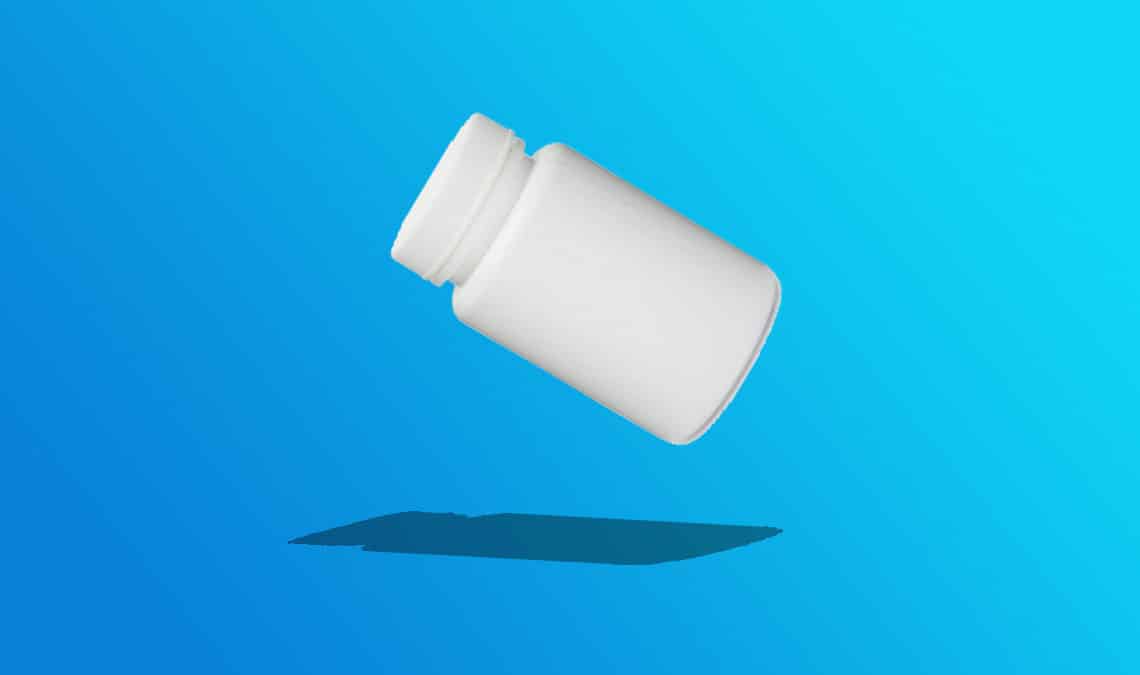 Floating pill container