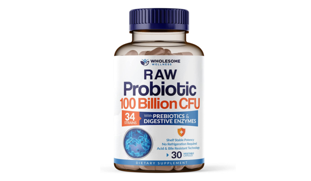 Wholesome Wellness RAW Probiotic 100 Billion CFU