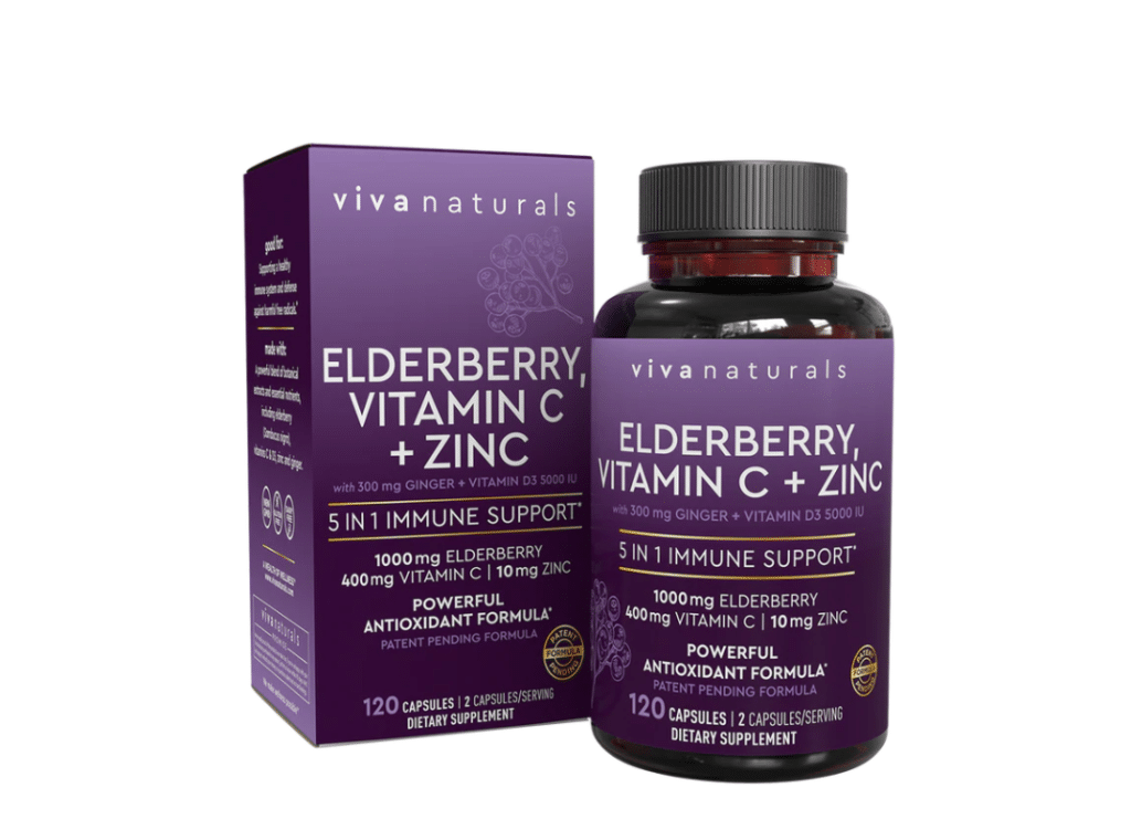 Viva Naturals Elderberry, Vitamin C + Zinc